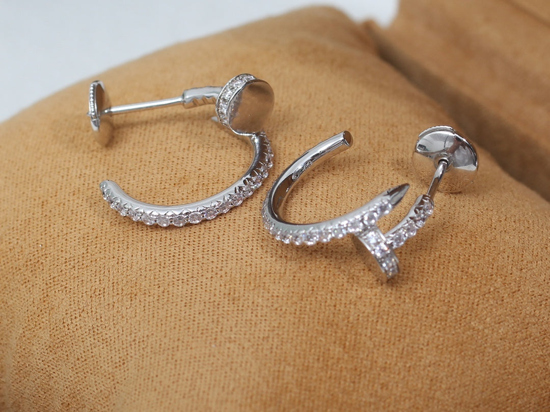[⭐Seralia]JUSTE EARRINGS 12.75MM SILVER DIAMOND