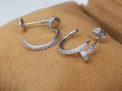 [⭐Seralia]JUSTE EARRINGS 12.75MM SILVER DIAMOND
