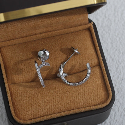[⭐Seralia]JUSTE EARRINGS 12.75MM SILVER DIAMOND