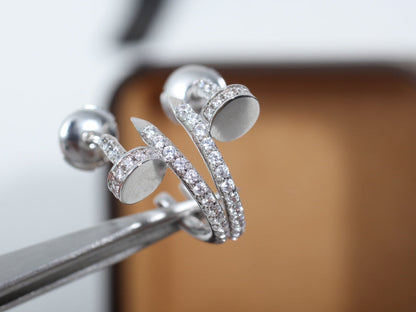 [⭐Seralia]JUSTE EARRINGS 12.75MM SILVER DIAMOND