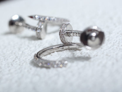 [⭐Seralia]JUSTE EARRINGS 12.75MM SILVER DIAMOND