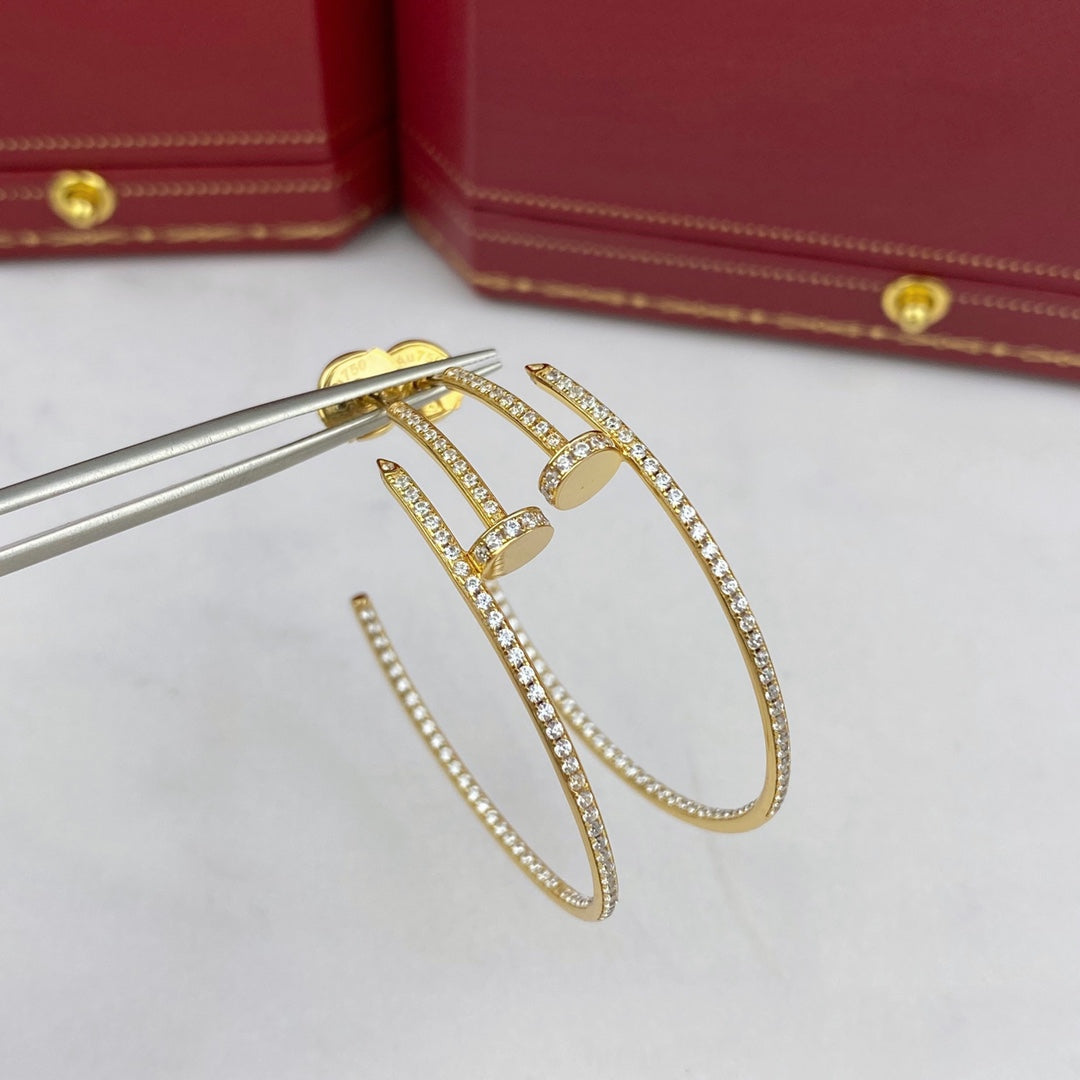 [⭐Seralia]JUSTE EARRINGS FULL DIAMONDS 1.8MM