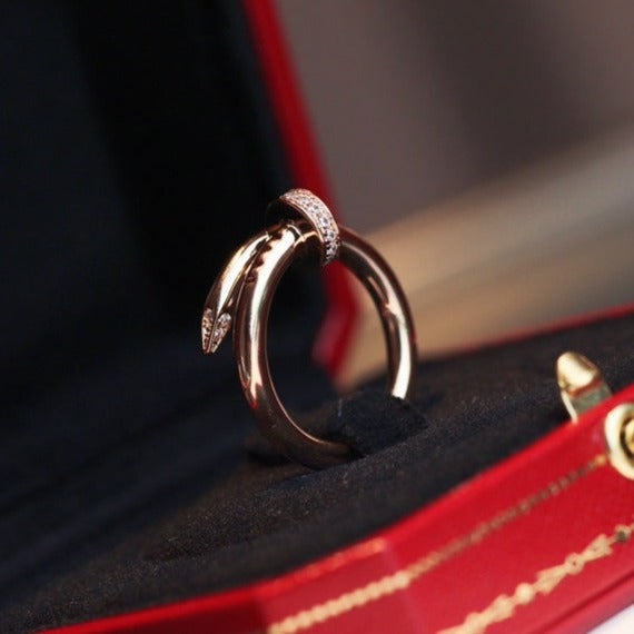 [⭐Seralia]JUSTE RING 2.65MM PINK GOLD DIAMOND