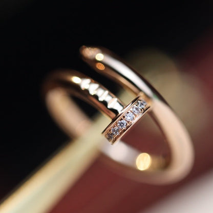 [⭐Seralia]JUSTE RING 2.65MM PINK GOLD DIAMOND