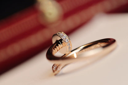 [⭐Seralia]JUSTE RING 2.65MM PINK GOLD DIAMOND
