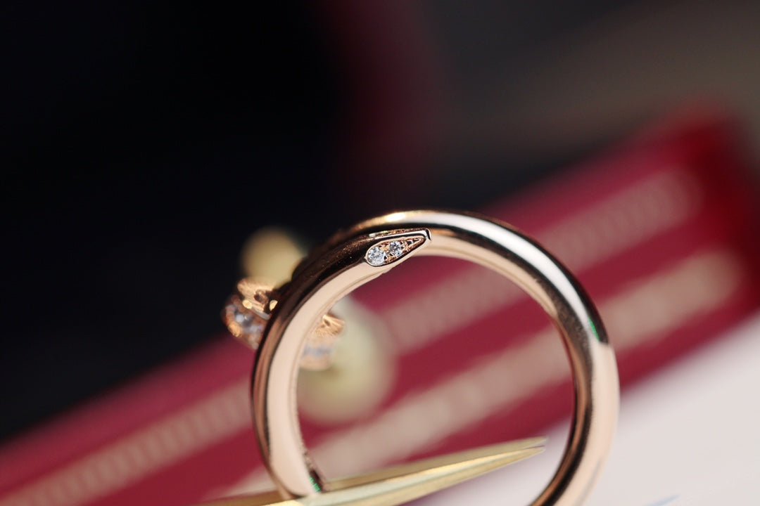 [⭐Seralia]JUSTE RING 2.65MM PINK GOLD DIAMOND
