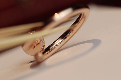 [⭐Seralia]JUSTE RING 2.65MM PINK GOLD DIAMOND