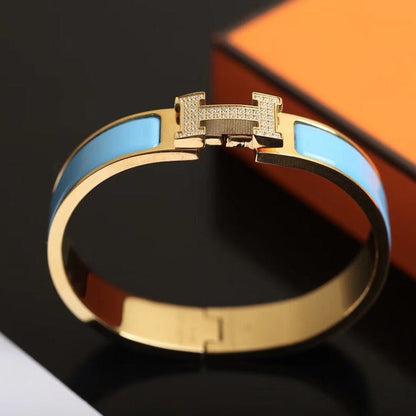 [⭐Seralia]H CLOUD BLUE BRACELET GOLD DIAMOND