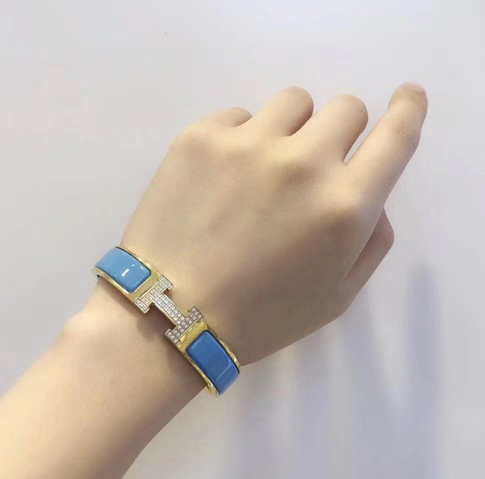 [⭐Seralia]H CLOUD BLUE BRACELET GOLD DIAMOND