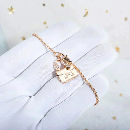 [⭐Seralia]AMULETTE PEDANT ROSE GOLD NECKLACE