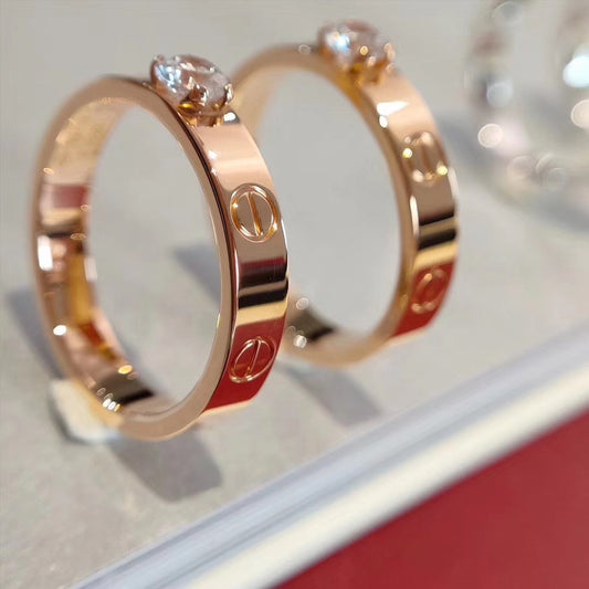 [⭐Seralia]LOVE RING 3.6MM 1 BIG DIAMOND