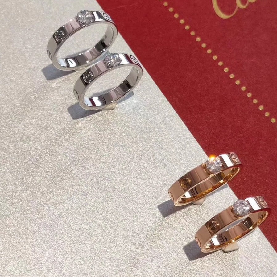 [⭐Seralia]LOVE RING 3.6MM 1 BIG DIAMOND
