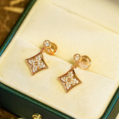 [⭐Seralia]STAR DIAMONDS EARRINGS GOLD
