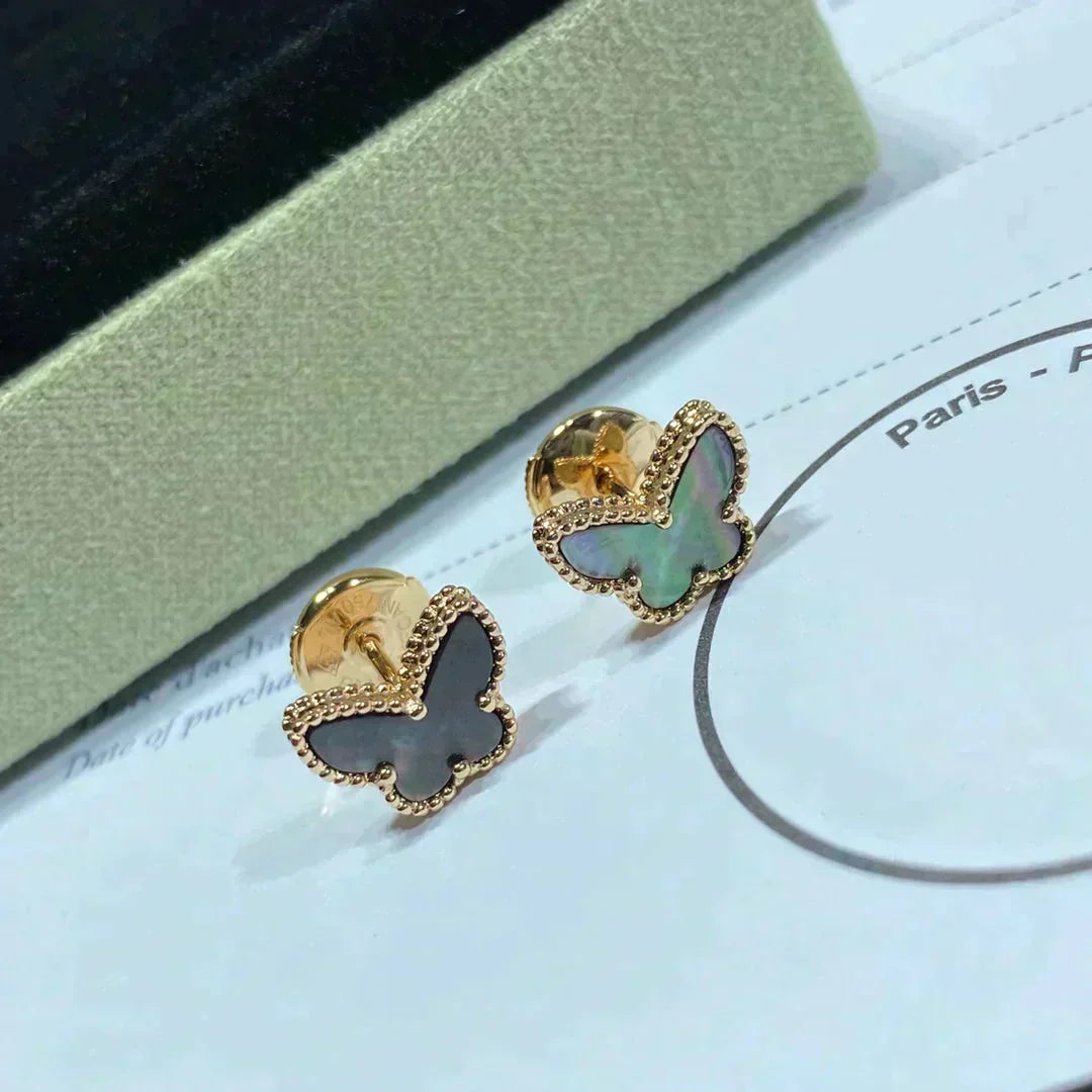 [⭐Seralia]BUTTERFLY DARK MOP  EARRINGS