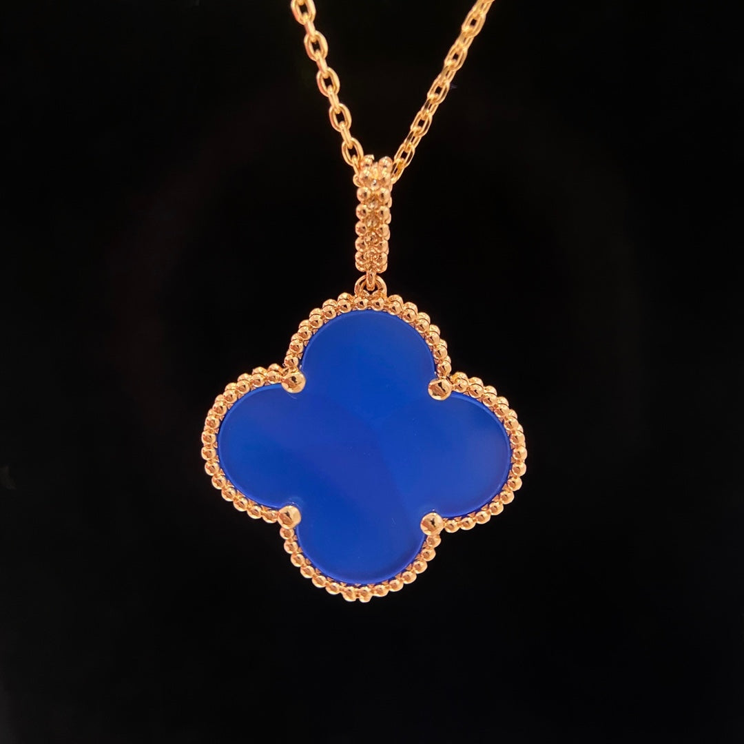 [⭐Seralia]CLOVER 25MM NECKLACE TURQUOISE ROSE GOLD