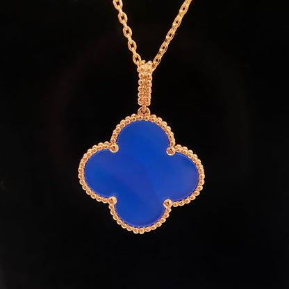 [⭐Seralia]CLOVER 25MM NECKLACE TURQUOISE ROSE GOLD