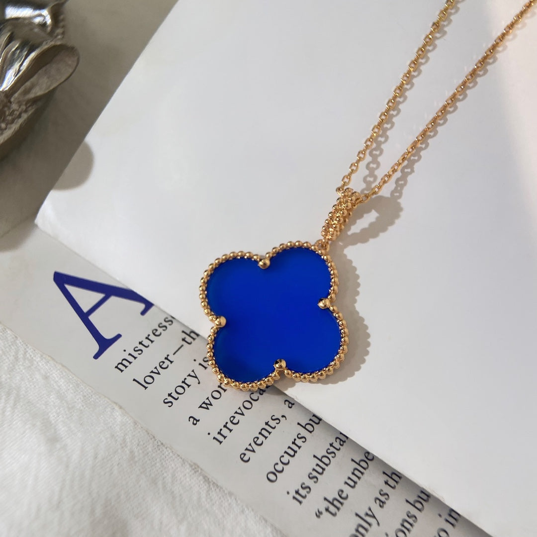 [⭐Seralia]CLOVER 25MM NECKLACE TURQUOISE ROSE GOLD