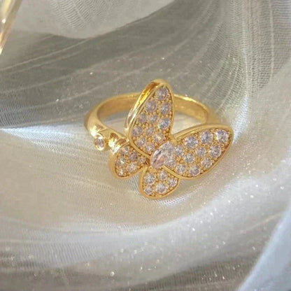 [⭐Seralia]BUTTERFLY DIAMOND RING