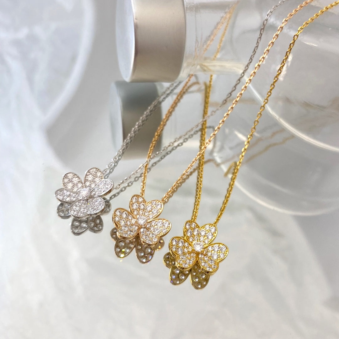 [⭐Seralia]FLOWER DIAMOND NECKLACE