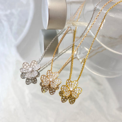 [⭐Seralia]FLOWER DIAMOND NECKLACE