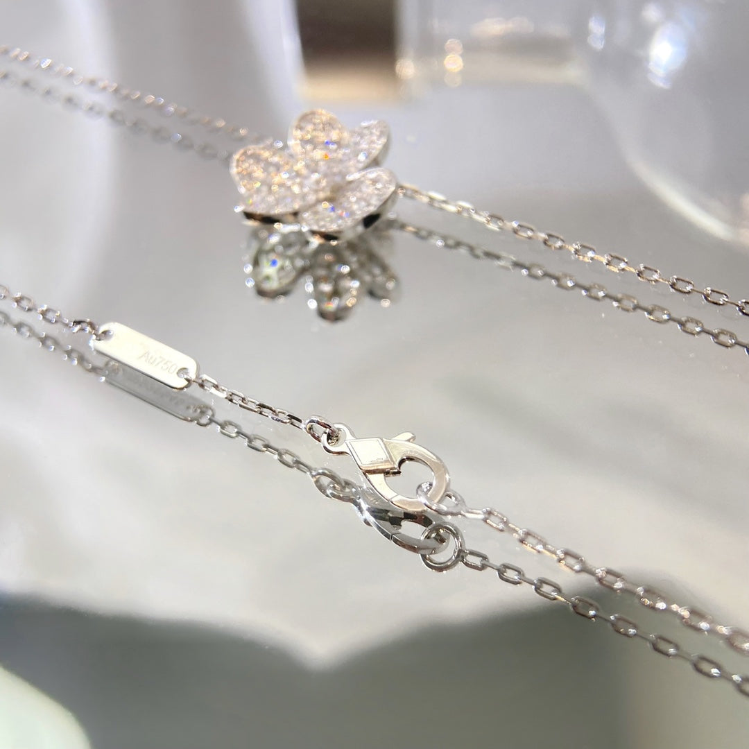[⭐Seralia]FLOWER DIAMOND NECKLACE