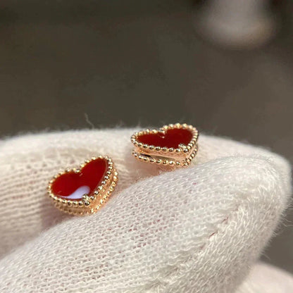 [⭐Seralia]HEART CARNELIAN STUD EARRINGS