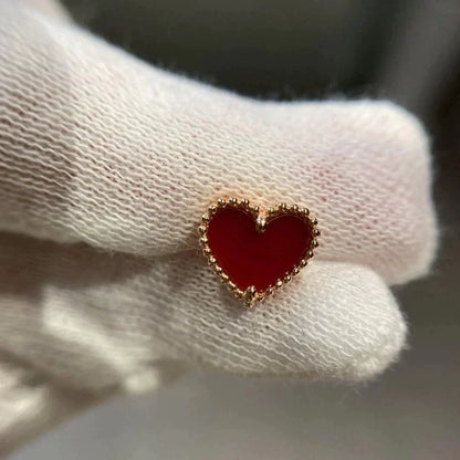 [⭐Seralia]HEART CARNELIAN STUD EARRINGS