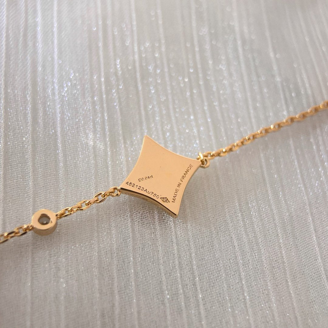 [⭐Seralia]COLOR STAR PINK GOLD DIAMOND BRACELET