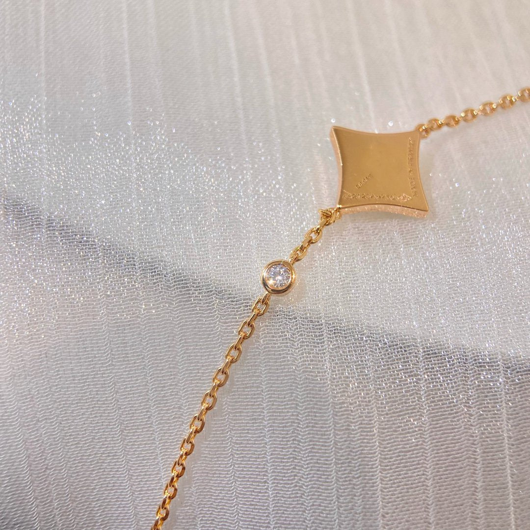 [⭐Seralia]COLOR STAR PINK GOLD DIAMOND BRACELET