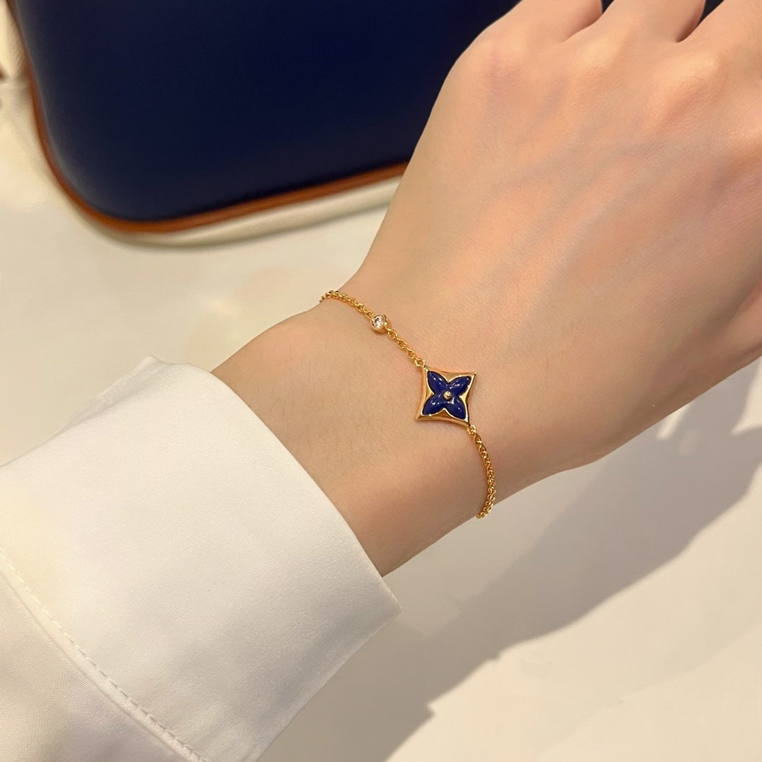 [⭐Seralia]COLOR STAR PINK GOLD DIAMOND BRACELET
