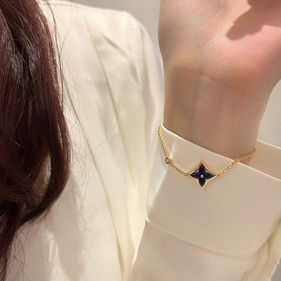 [⭐Seralia]COLOR STAR PINK GOLD DIAMOND BRACELET