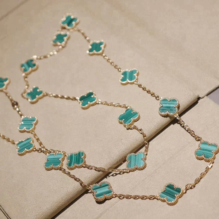 [⭐Seralia]CLOVER 20 MOTIFS MALACHITE GOLD