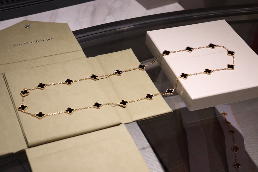 [⭐Seralia]CLOVER 20 MOTIFS ONYX ROSE GOLD