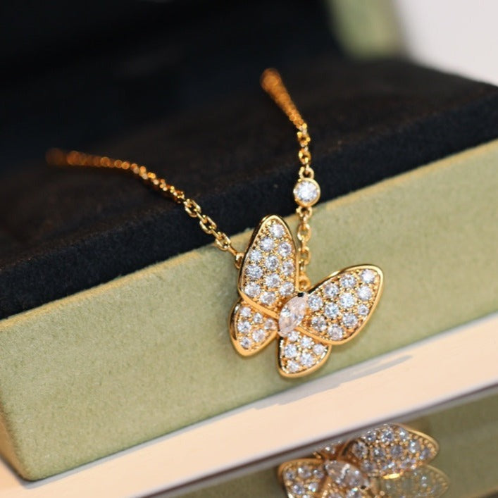 [⭐Seralia]BUTTERFLY DIAMOND NECKLACE