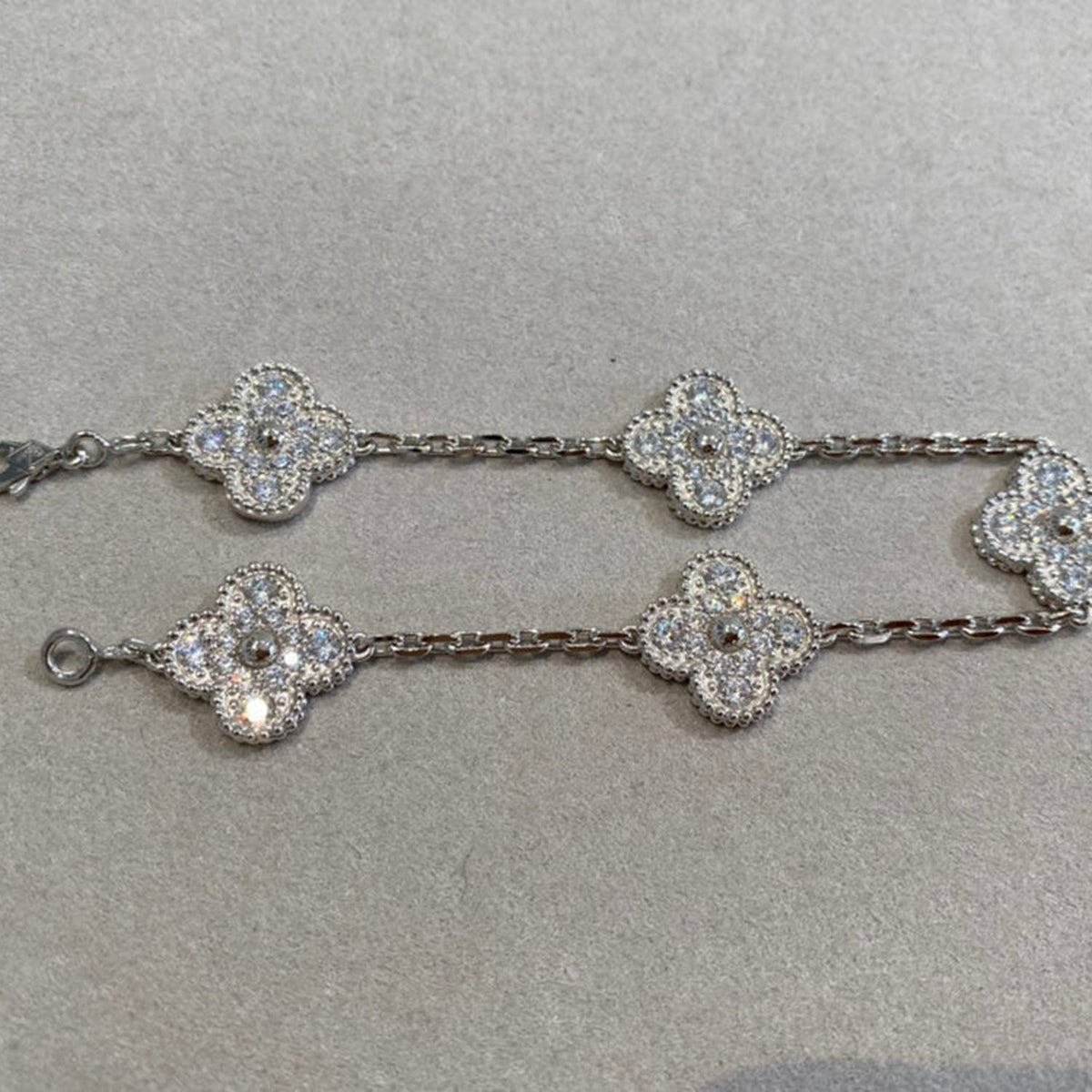 [⭐Seralia] CLOVER 5 MOTIF FULL DIAMOND BRACELET COLLECTION