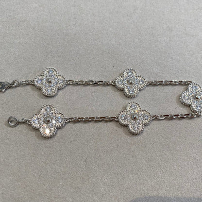 [⭐Seralia] CLOVER 5 MOTIF FULL DIAMOND BRACELET COLLECTION