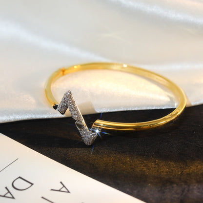 [⭐Seralia]VOLTE UPSITE DOWN GOLD DIAMOND BRACELET