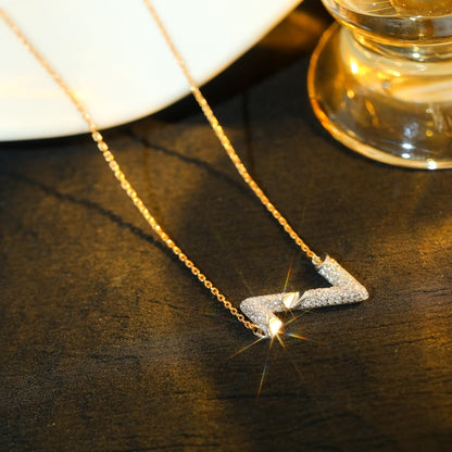 [⭐Seralia]VOLT SILVER DIAMOND PEDANT NECKLACE