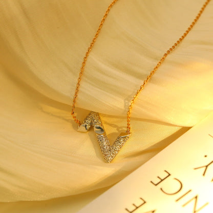 [⭐Seralia]VOLT SILVER DIAMOND PEDANT NECKLACE