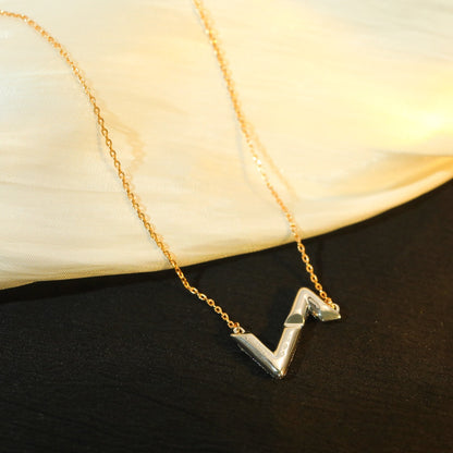 [⭐Seralia]VOLT SILVER DIAMOND PEDANT NECKLACE