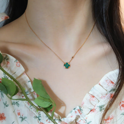 [⭐Seralia]SUN PEDANT PINK GOLD 1 DIAMOND NECKLACE