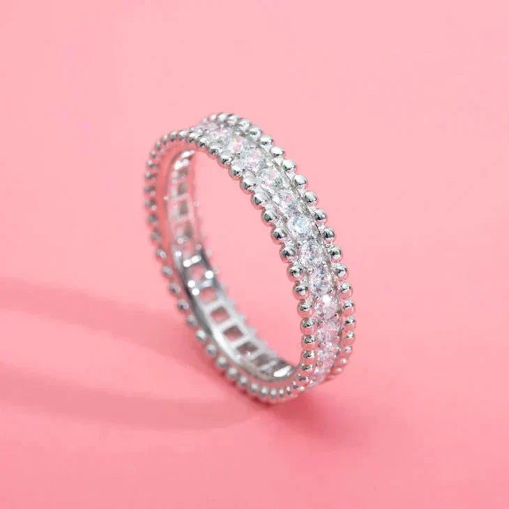 [⭐Seralia]PERLEE DIAMOND SILVER RING