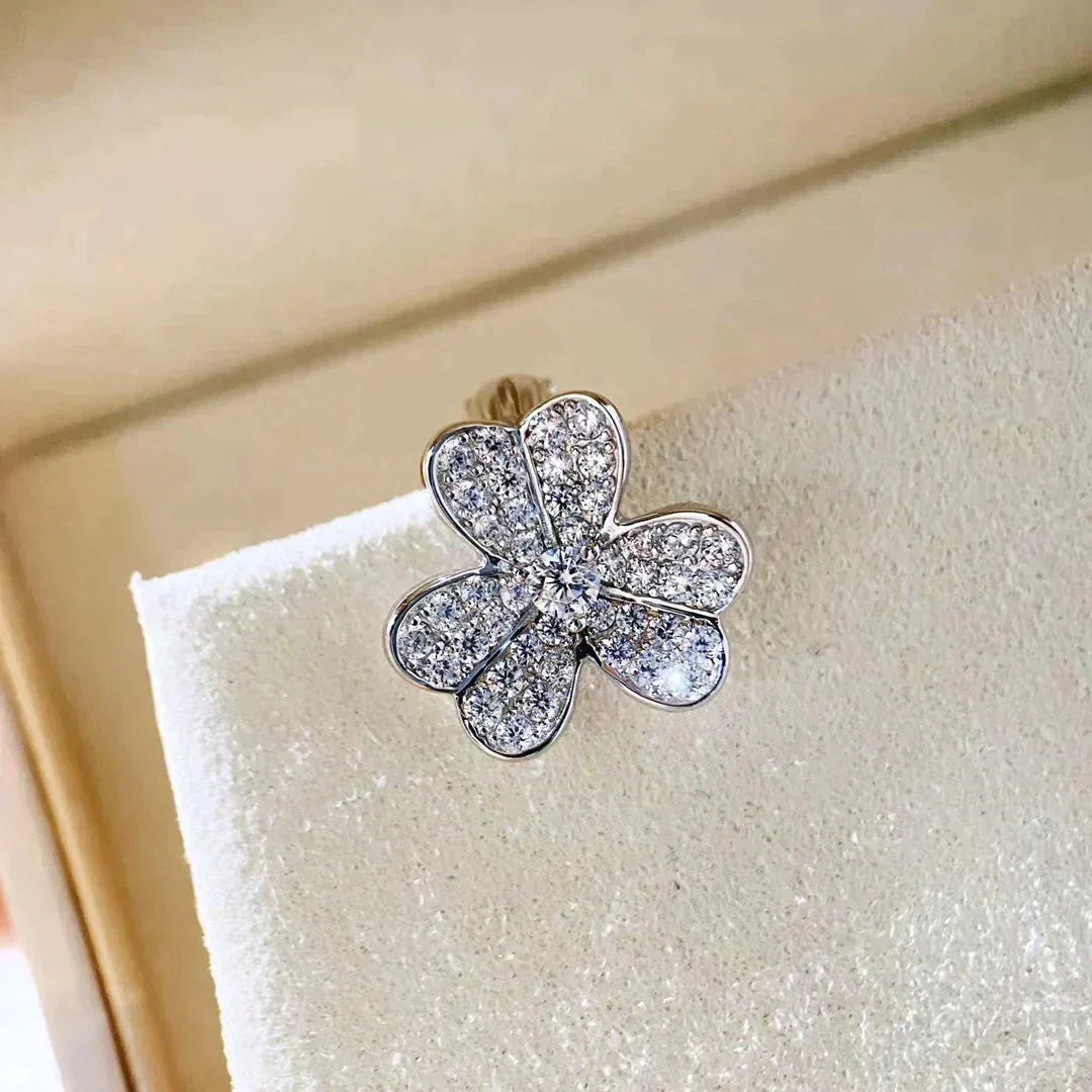 [⭐Seralia]CLOVER COMOS DIAMOND EARRINGS SILVER