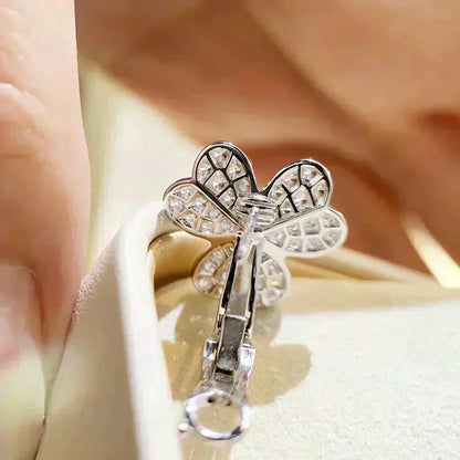 [⭐Seralia]CLOVER COMOS DIAMOND EARRINGS SILVER