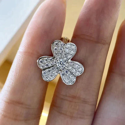 [⭐Seralia]CLOVER COMOS DIAMOND EARRINGS SILVER