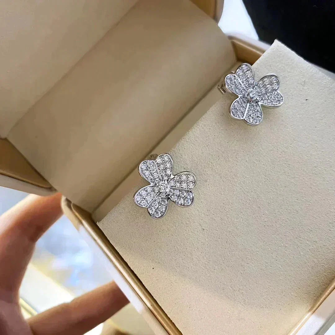 [⭐Seralia]CLOVER COMOS DIAMOND EARRINGS SILVER