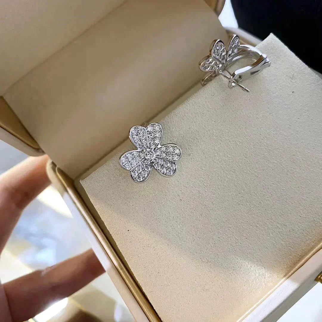 [⭐Seralia]CLOVER COMOS DIAMOND EARRINGS SILVER
