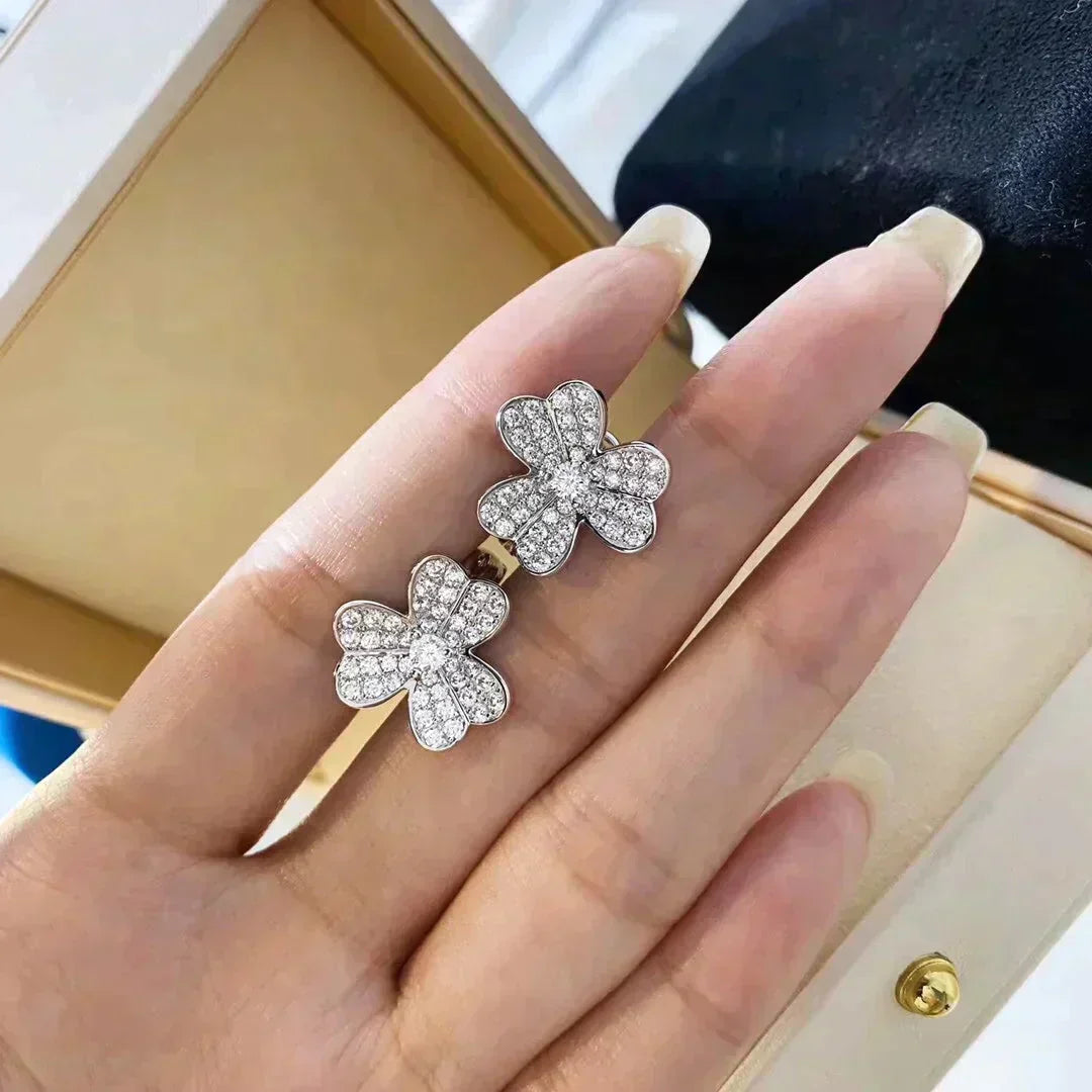 [⭐Seralia]CLOVER COMOS DIAMOND EARRINGS SILVER