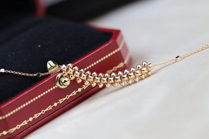 [⭐Seralia]CLASH PINK GOLD NECKLACE