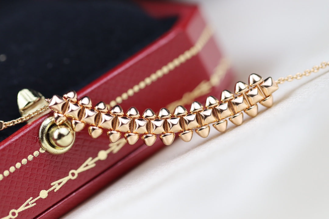 [⭐Seralia]CLASH PINK GOLD NECKLACE
